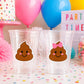 Poop Emoji Party Cups, Funny Birthday Cups, Cute Poop Cups, Emoji Birthday Decorations, Plastic Party Cups, Poop Emoji Party Favors Decor