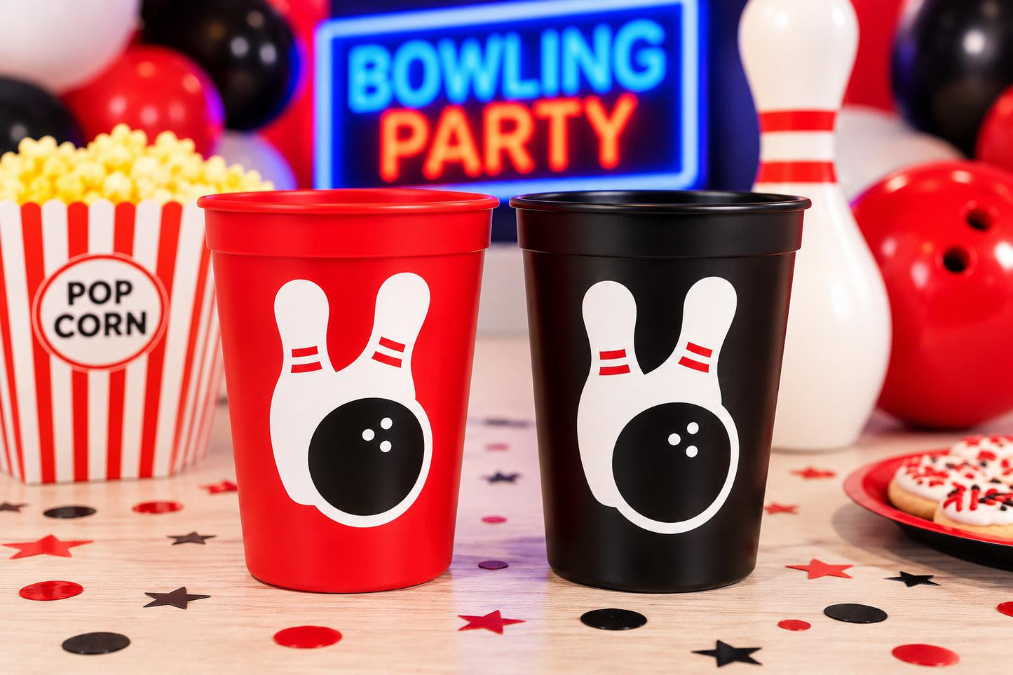 BOWLING PARTY CUPS - Bowling Birthday Cups Bowling Cups First Birthday Bowling Party Decorations Bowling Bowling Cups Bowling Party Favors