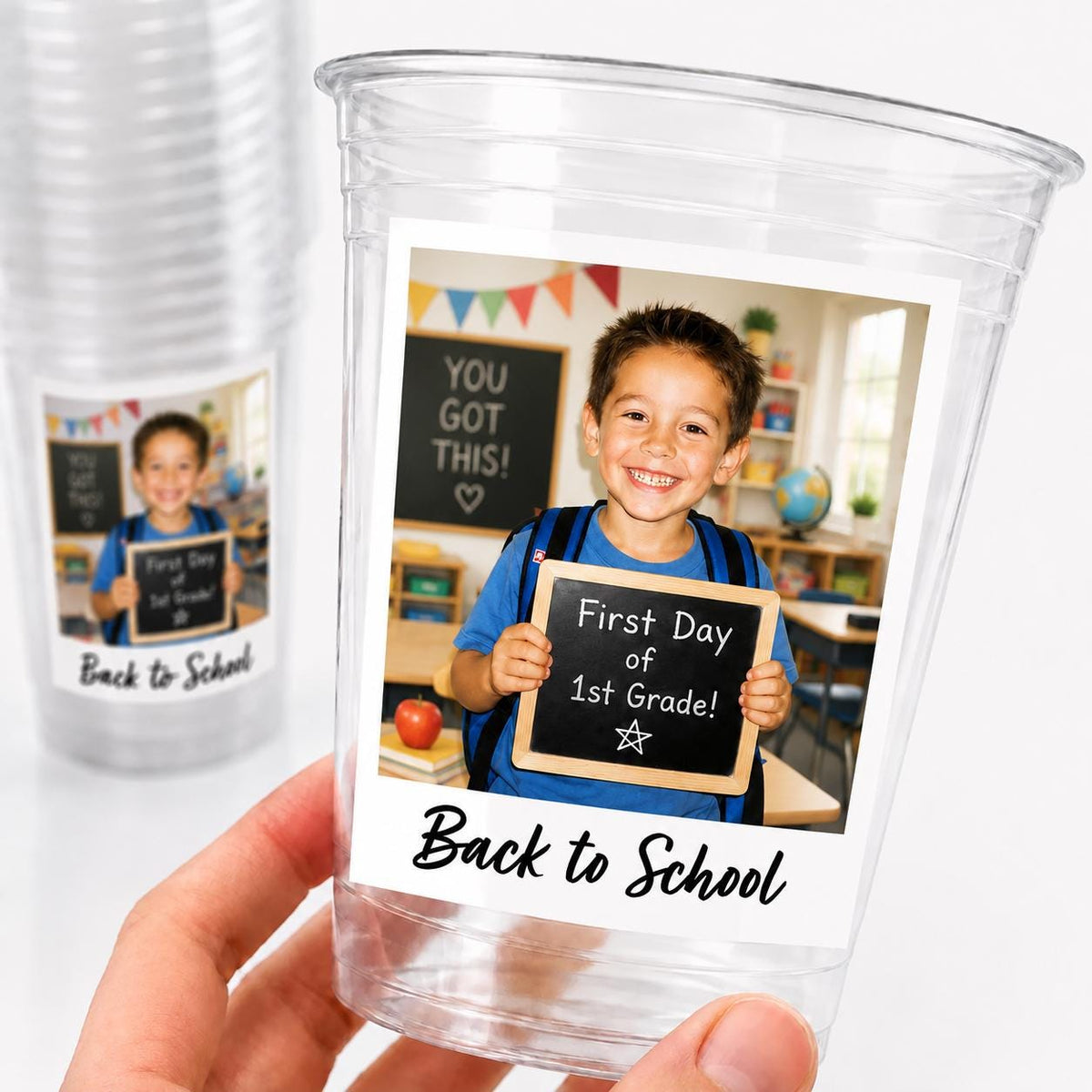 Back to School Party Cups, First Day of School Cups, Classroom Party Favors, Welcome Back Celebration Supplies, Elementary School Party Cups
