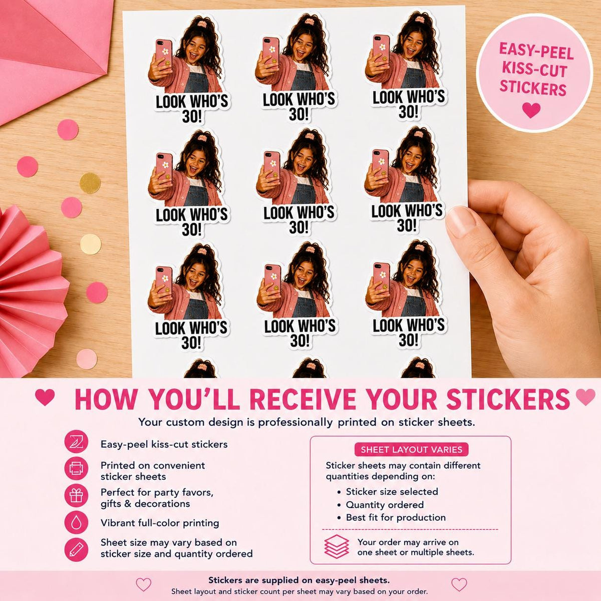 Custom Face Stickers, Personalized Face Stickers, Custom Photo Stickers, Custom Party Favors, Birthday Decorations, Waterproof Sticker, Gift