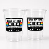 50th BIRTHDAY PARTY CUPS 50th Party Decorations 50th Party Favors 50th Birthday Cassette Tape Cups Best of 1975 Birthday Party Vintage 1975