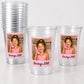 Personalized Birthday Photo Cups | Custom Pink Picture Cups | Pink Party Cups with custom image | Birthday Favors | 21st, 30th, 40th, 50th