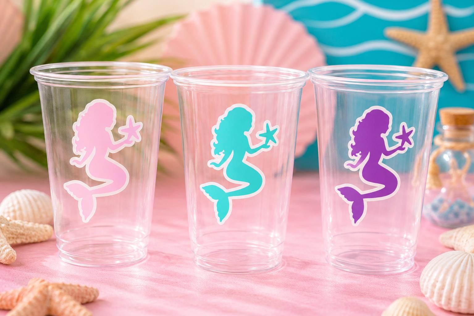 MERMAID PARTY CUPS - Mermaid Birthday Cups Mermaid Party Cups Mermaid Party Decorations Mermaid Party Favors Mermaid Mermaid Party Decor