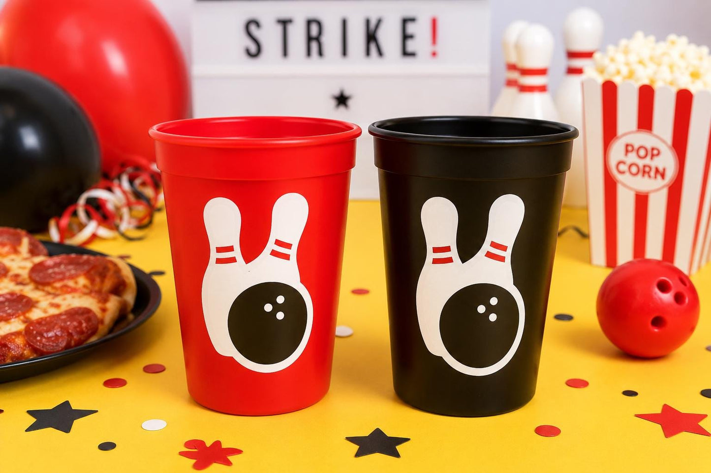 BOWLING PARTY CUPS - Bowling Birthday Cups Bowling Cups First Birthday Bowling Party Decorations Bowling Bowling Cups Bowling Party Favors