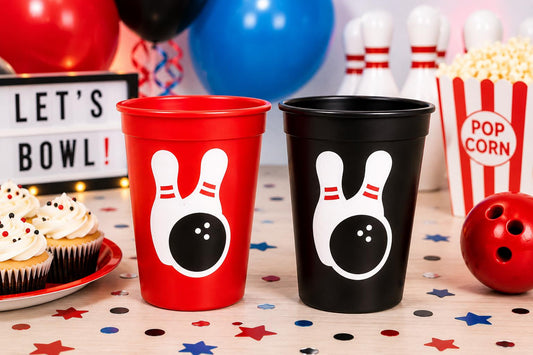 BOWLING PARTY CUPS - Bowling Birthday Cups Bowling Cups First Birthday Bowling Party Decorations Bowling Bowling Cups Bowling Party Favors