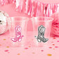 COWGIRL PARTY CUPS - Getting Hitched Party Cups Rowdy Bachelorette Party Cowgirl Boots Party cups Party Decorations Cowgirl Bachelorette Cup