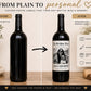 Personalized Birthday Wine Label with Photo, Custom Wine Bottle Label, 30th 40th 50th 60th Birthday Gift, Milestone Birthday Gift, Newspaper