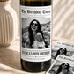 Personalized Birthday Wine Label with Photo, Custom Wine Bottle Label, 30th 40th 50th 60th Birthday Gift, Milestone Birthday Gift, Newspaper