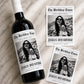 Personalized Birthday Wine Label with Photo, Custom Wine Bottle Label, 30th 40th 50th 60th Birthday Gift, Milestone Birthday Gift, Newspaper