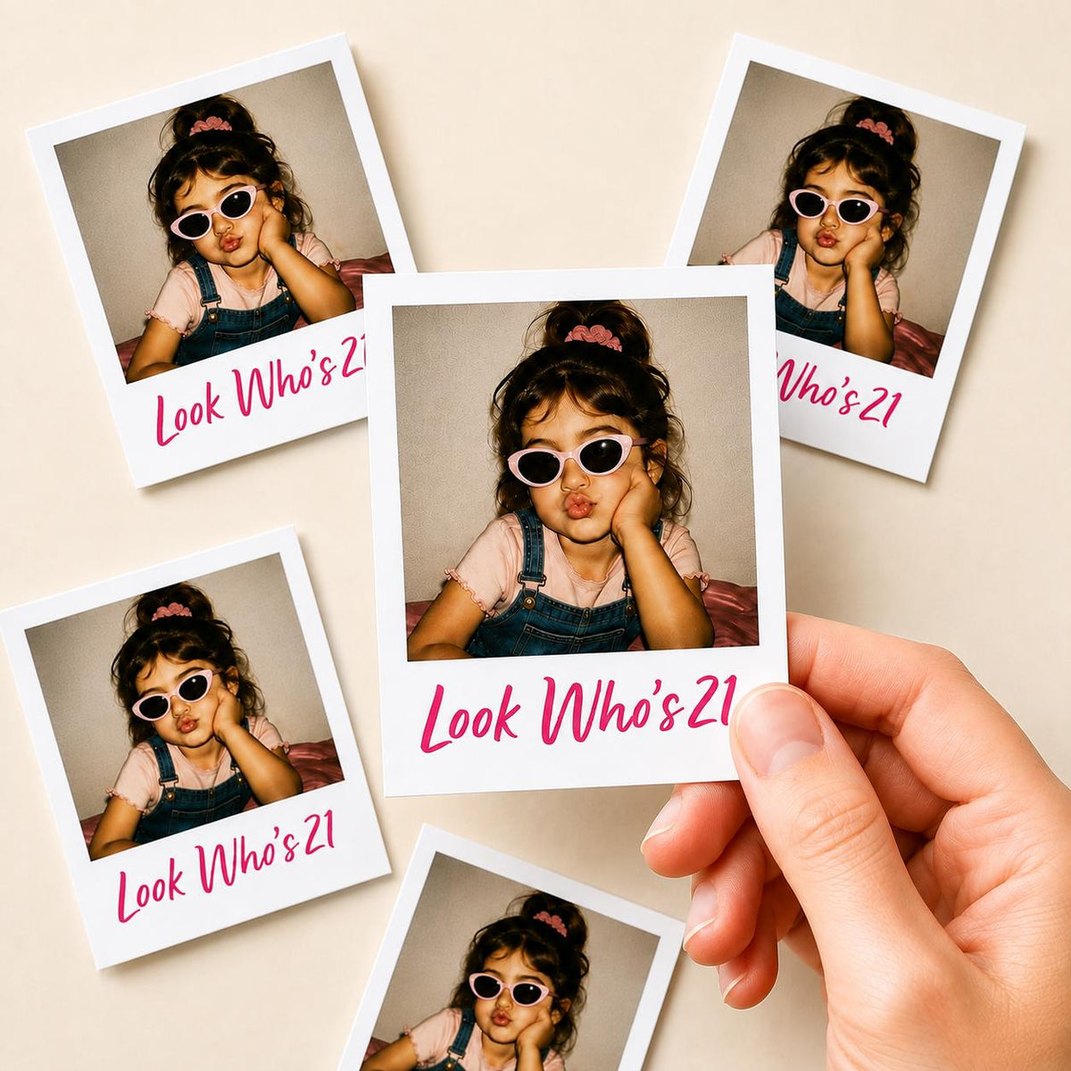 Personalized Photo Stickers | Custom Picture Stickers with Name & Year | Face Stickers | Birthday Party Favors | Custom Party Favor Stickers