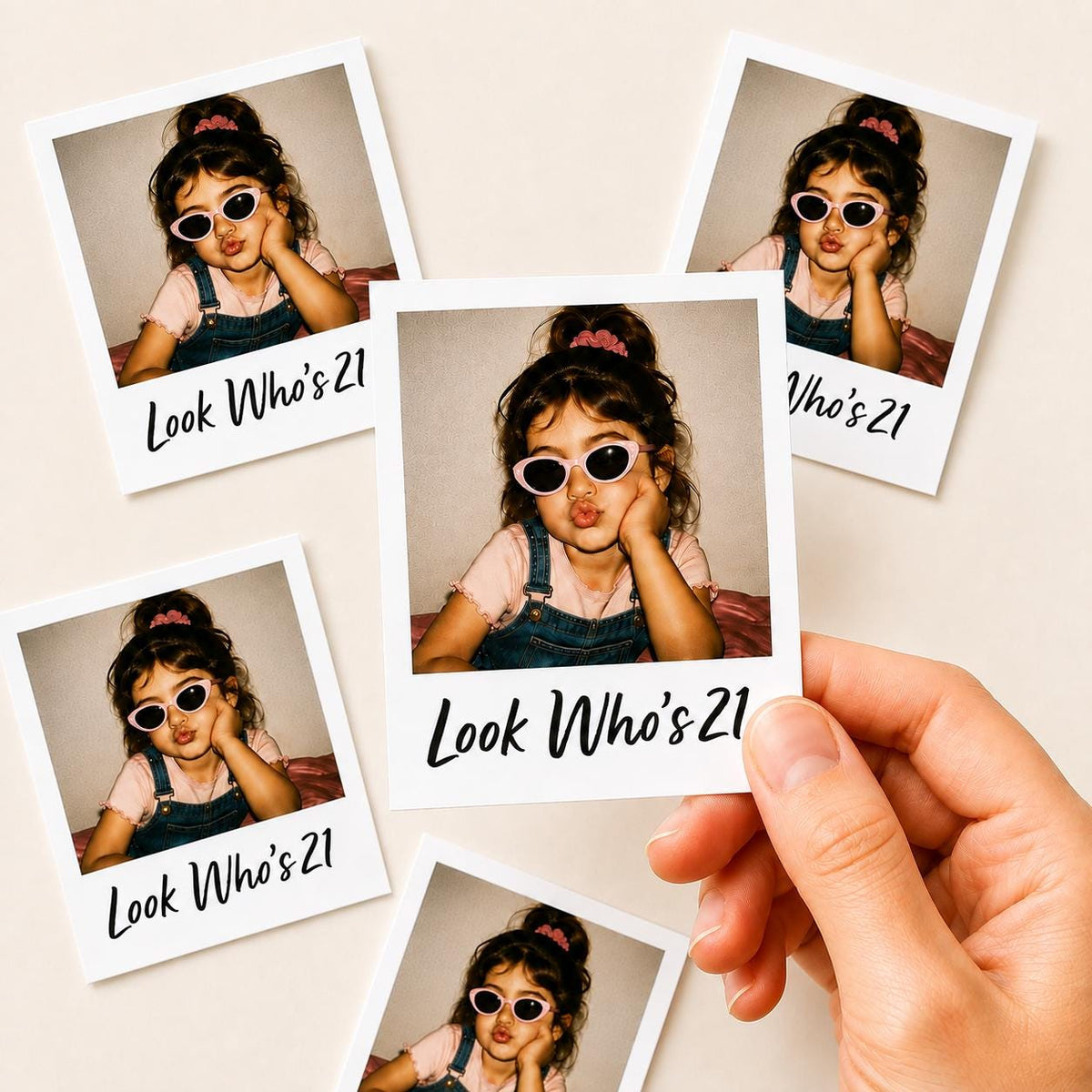 Personalized Photo Stickers | Custom Picture Stickers with Name & Year | Face Stickers | Birthday Party Favors | Custom Party Favor Stickers