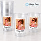 Custom Photo Cups 16oz Personalized Party Cups with Picture and text | Vintage Year Birthday Decorations | Custom Birthday Cups | Ships Fast