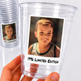 Limited Edition Birthday Cups with Photo and Year – Personalized 16oz Party Cups, Birth Year Picture Cups, Milestone Birthday Decorations