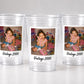 Custom Photo Cups 16oz Personalized Plastic Cups with Face Picture Text Vintage Est Year for Birthday Parties Events Decorations Supplies