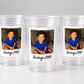Vintage Est Year Party Cups 16oz, Personalized Photo Plastic Favor Cups for Birthdays & Celebrations, Custom Picture Cups, 30th, 40th, 50th