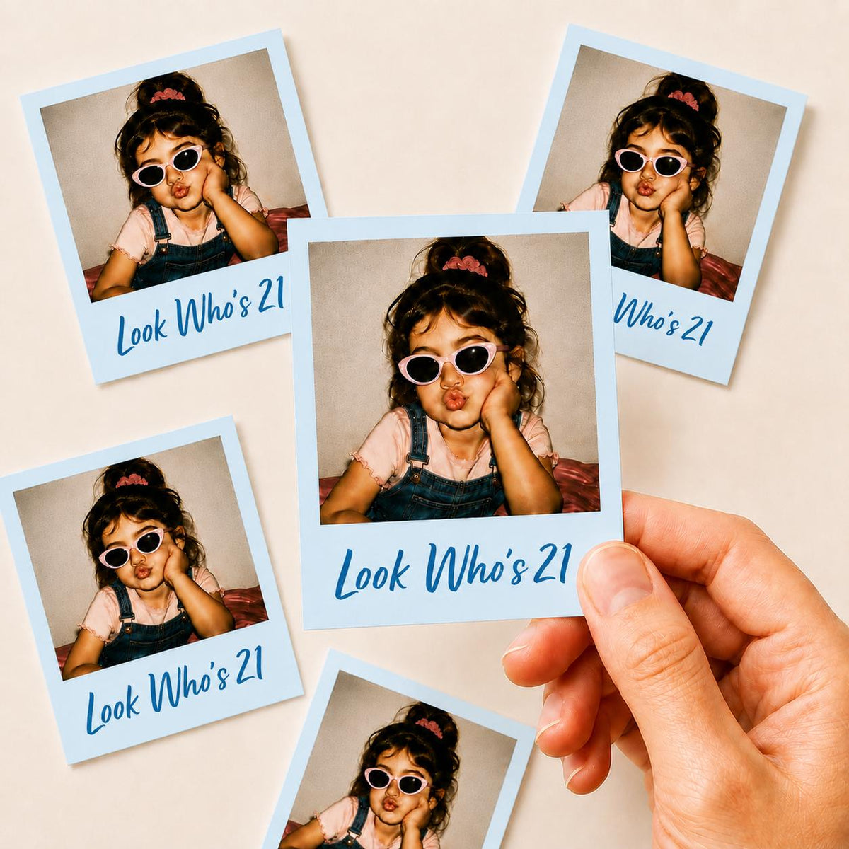 Personalized Photo Stickers | Custom Picture Stickers with Name & Year | Face Stickers | Birthday Party Favors | Custom Party Favor Stickers