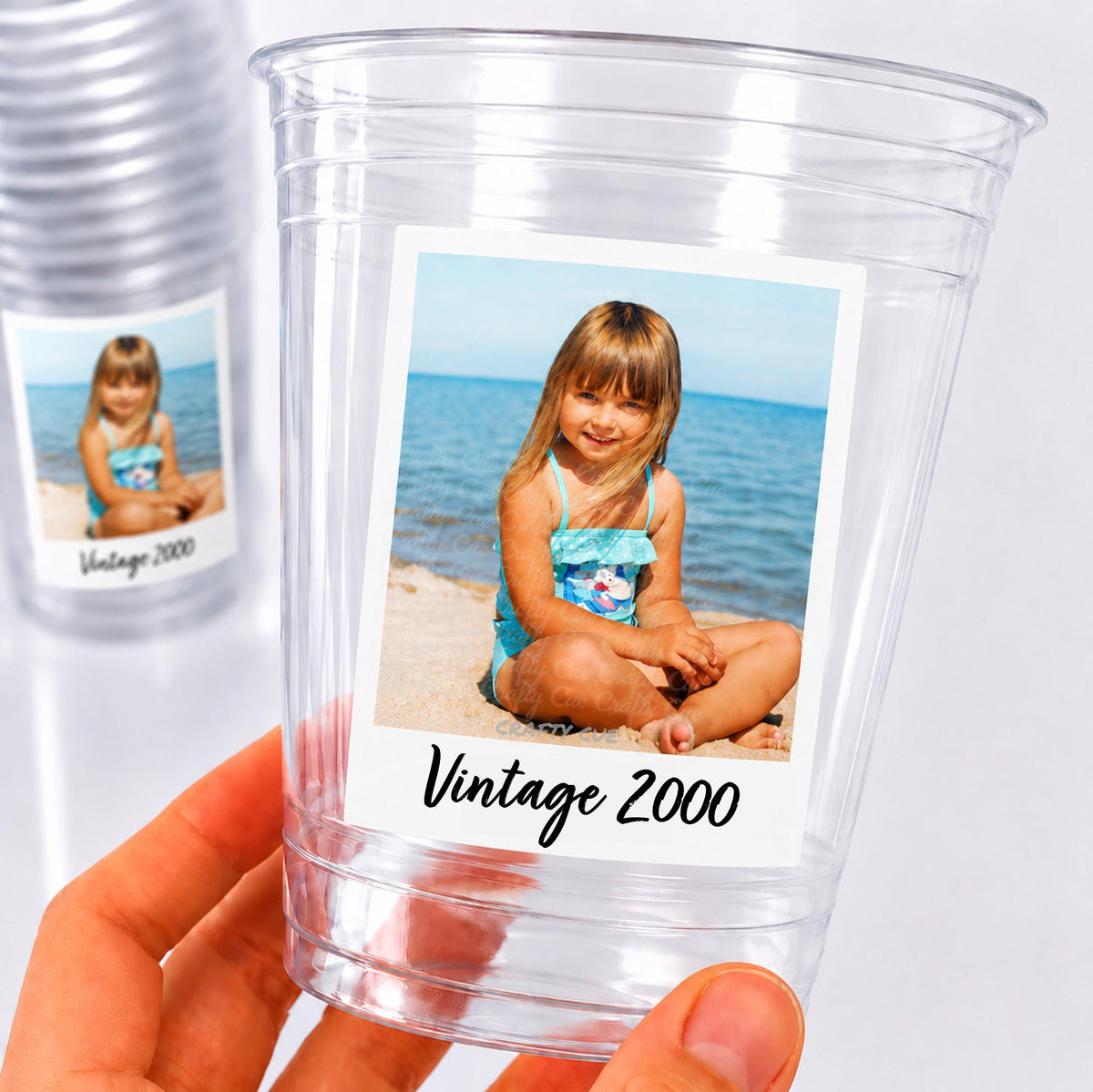 Custom Photo Cups 16oz Personalized Party Cups with Picture Text Vintage Est Year Face Picture Cups Birthday Decorations Supplies Ships Fast