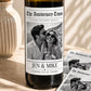 Personalized Anniversary Wine Label with Photo, Custom Wine Bottle Label, Wedding Anniversary Gift, Milestone Anniversary, Newspaper Label