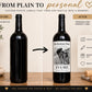 Personalized Anniversary Wine Label with Photo, Custom Wine Bottle Label, Wedding Anniversary Gift, Milestone Anniversary, Newspaper Label