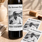 Personalized Retirement Wine Bottle Label, Personalized Retirement Gift, Custom Photo Wine Label, Retirement Party Decor, Newspaper Label