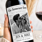 Personalized Anniversary Wine Label with Photo, Custom Wine Bottle Label, Wedding Anniversary Gift, Milestone Anniversary, Newspaper Label
