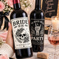 Bachelorette Wine Bottle Labels, Bride or Die, Til Death Do Us Party, Gothic Bachelorette Party Decor, Bride’s Last Ride, Wine Labels