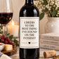 Funny Wine Bottle Label, Cheers to the Best Thing I Found on the Internet, Boyfriend Girlfriend Gift, Anniversary Gift, Wine Label Gift