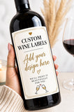 Custom Wine Bottle Labels, Print Your Own Design, Personalized Wine Label Printing, Photo Wine Labels, Party & Event Bottle Labels, Gift