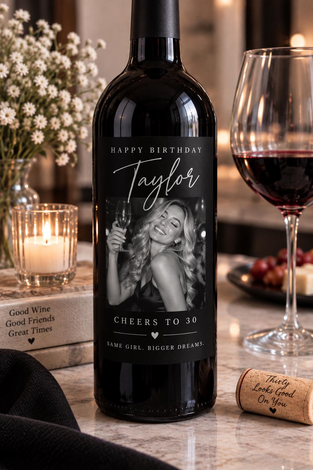 Custom Wine Bottle Labels, Print Your Own Design, Personalized Wine Label Printing, Photo Wine Labels, Party & Event Bottle Labels, Gift