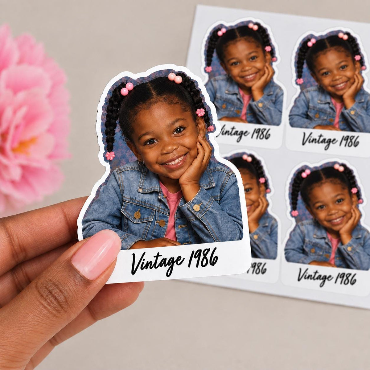 Custom Photo Stickers, Personalized Face Stickers, Waterproof Photo Sticker Sheet, Custom Picture Stickers, Birthday Party Favor Stickers