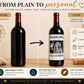 Personalized Breaking News Wine Bottle Label, Custom Photo Announcement Label, Wedding Birthday Anniversary Graduation Gift, Newspaper Label