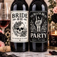 Bachelorette Wine Bottle Labels, Bride or Die, Til Death Do Us Party, Gothic Bachelorette Party Decor, Bride’s Last Ride, Wine Labels