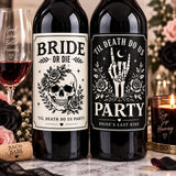Bachelorette Wine Bottle Labels, Bride or Die, Til Death Do Us Party, Gothic Bachelorette Party Decor, Bride’s Last Ride, Wine Labels