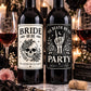 Bachelorette Wine Bottle Labels, Bride or Die, Til Death Do Us Party, Gothic Bachelorette Party Decor, Bride’s Last Ride, Wine Labels