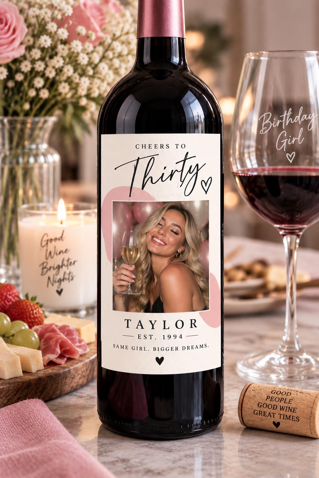 Custom Wine Bottle Labels, Print Your Own Design, Personalized Wine Label Printing, Photo Wine Labels, Party & Event Bottle Labels, Gift