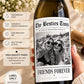 Personalized Friend Gifts, Best Friend Wine Bottle Label, Custom Photo Bestie Gift, Friends Forever Newspaper Wine Label, Gift for Her