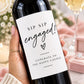 Engagement Wine Bottle Label, Sip Sip Engaged Sticker, Engagement Gift for Couple, Bridal Shower Gift, Wine Bottle Sticker, Engagement Gift