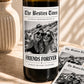 Personalized Friend Gifts, Best Friend Wine Bottle Label, Custom Photo Bestie Gift, Friends Forever Newspaper Wine Label, Gift for Her