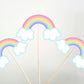 Rainbow Cupcake Toppers, Rainbow Baby Shower, Rainbow Birthday, Cupcake , Pastel Rainbow Cupcake Toppers
