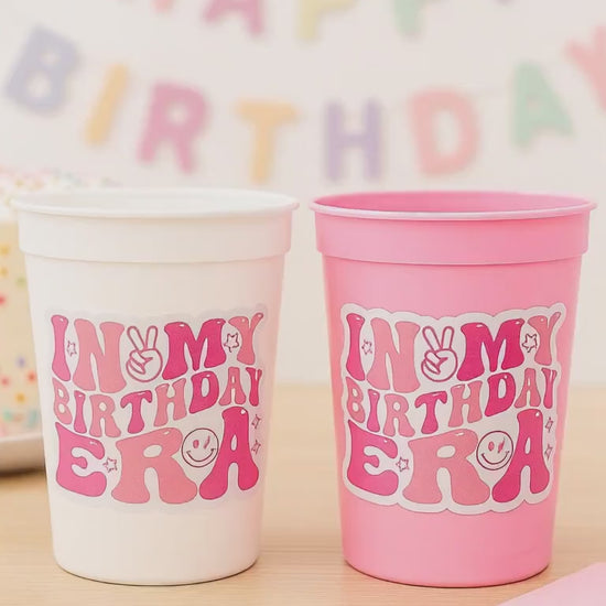 Birthday Party Cups - In my Birthday Era Party Cups Birthday Favor Cups birthday Party Favors Custom Birthday Cups Party Decorations