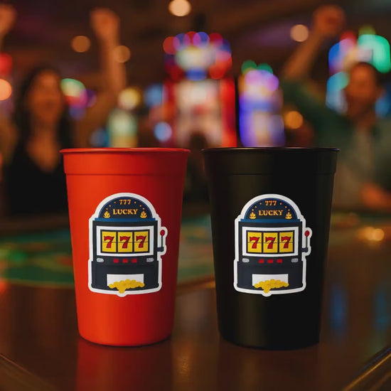 CASINO PARTY CUPS - Casino Cups Casino Birthday Casino Party Slot Machine Cups Slots Slot Party Decorations Casino Birthday Party Decoration