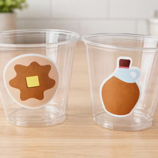 Pancake Party Cups, Pancake Treat Cups, Pancake Birthday, Pancake Party, Pancake Party Favors, Pancakes and Pajamas