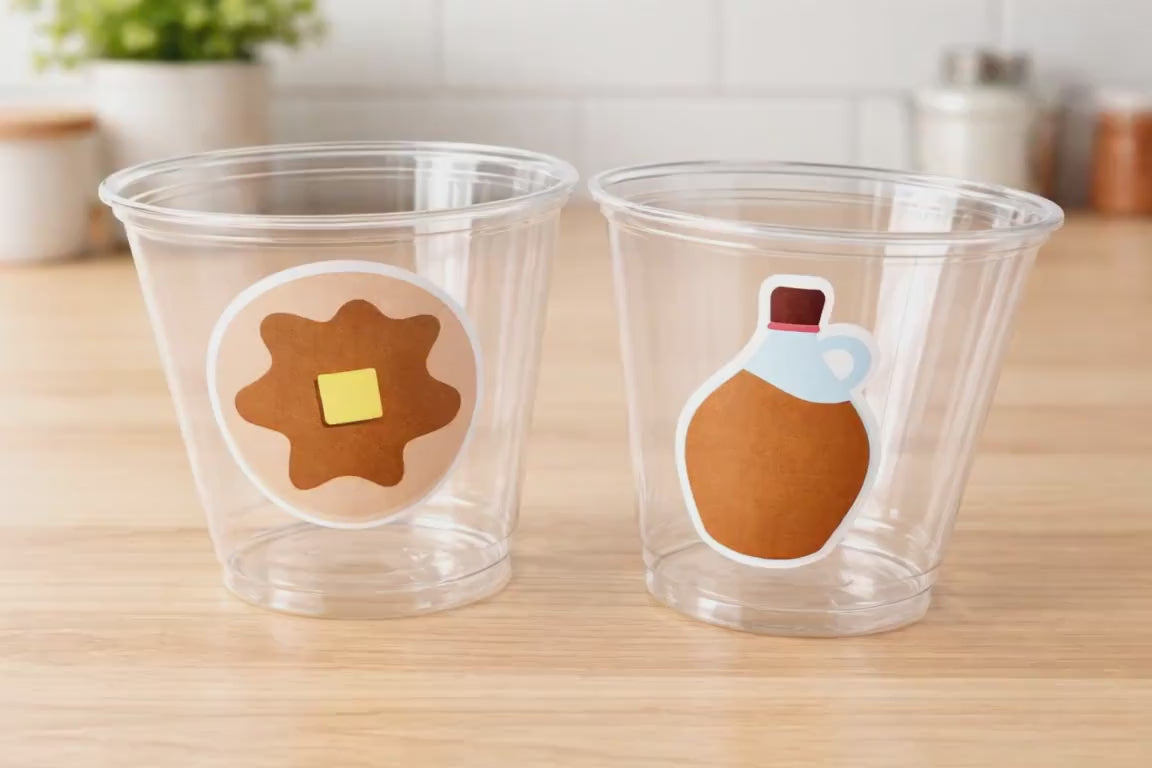 Pancake Party Cups, Pancake Treat Cups, Pancake Birthday, Pancake Party, Pancake Party Favors, Pancakes and Pajamas