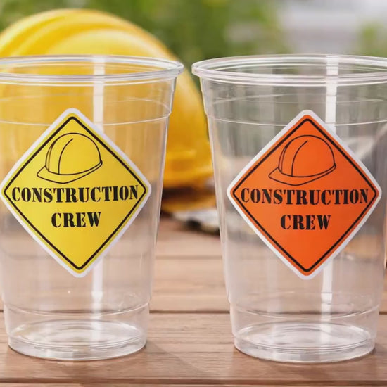 CONSTRUCTION PARTY CUPS - Hard Hat Party Cups Construction Party Cups Construction Birthday Construction Party Construction Decorations