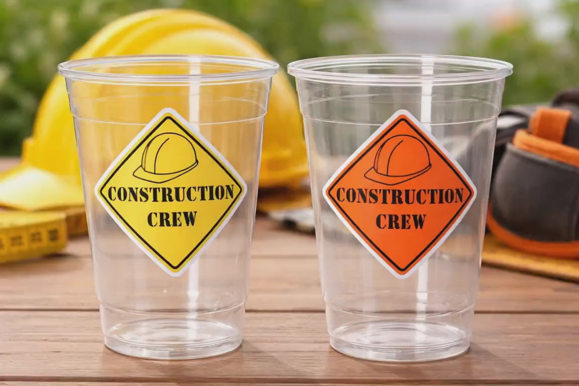 CONSTRUCTION PARTY CUPS - Hard Hat Party Cups Construction Party Cups Construction Birthday Construction Party Construction Decorations