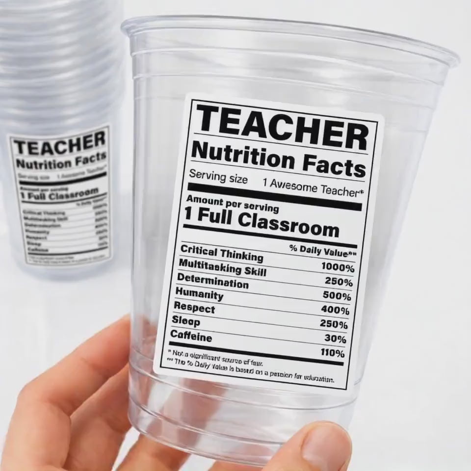 TEACHER PARTY CUPS Teacher Graduation Teacher Gifts Teacher Party Favors Appreciation Back to School Cups School Party Teacher Decoration