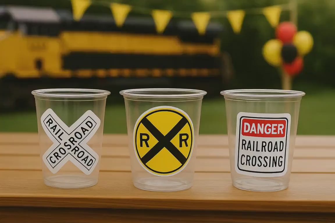 Train Cups, Train Party Favors, Train Birthday Favors, Train Party Cups, Train Birthday Decorations, Train Party Supplies