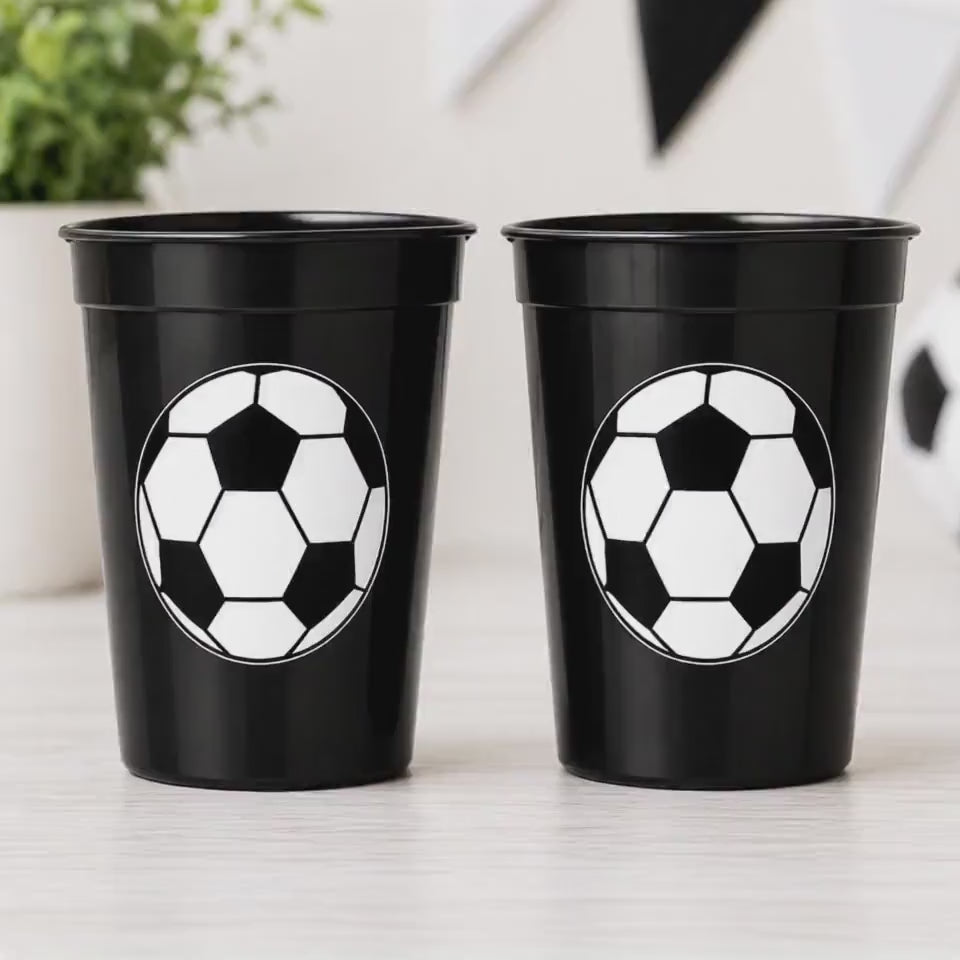 SOCCER PARTY CUPS - Soccer Party Cups Soccer Birthday Soccer Party Soccer Decorations Soccer Party Supplies Soccer Birthday Party Soccer