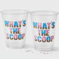 WHAT'S THE SCOOP Ice Cream Cups Ice Cream Gender Reveal Party Ice Cream Baby Shower Pink Blue Ice Cream Baby Shower Ice Cream Party Favors