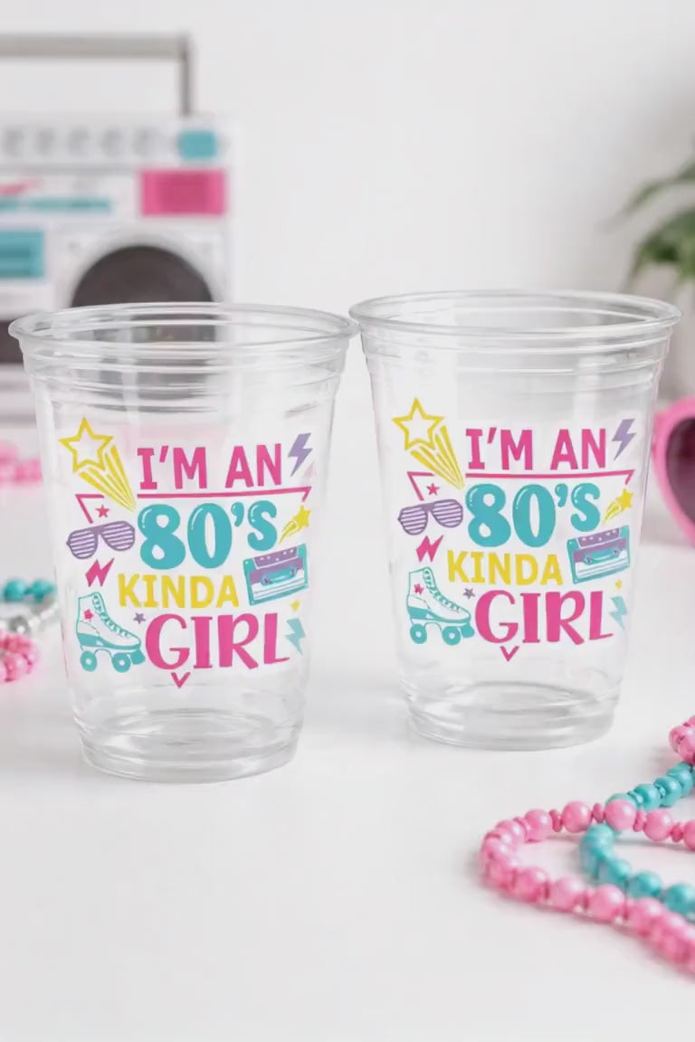 I Love the 80'S PARTY CUPS - 80's Birthday Cups 80's Party Cups 80's Decorations 80's Birthday Party 80's Birthday Party Decorations 80s 90s